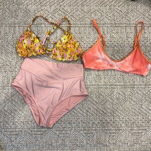 Bundle of Women’s Bikini Swimsuit 3 Pieces Size Medium Aerie & Xhilaration